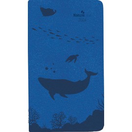 Pocket Calendar Nature Line Ocean 2024 - Pocket Calendar 9 x 15.6 cm - 1 Week 2 Pages - 128 Pages - Environmental Calendar - with Hard Cover - Alpha Edition