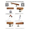 TIBU Oak Wooden Handrail Railing 0.3 m - 6 m,