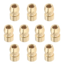VGOL 10pcs M4 Spark Plug Terminal Nut Brass Spark Plug Bullet Head Terminal Ignition Spark Plug Nipple Nut M4 Spark Plug Brass Connector Car Accessories