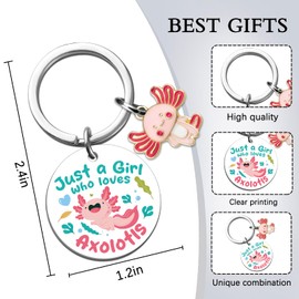 MOEXUKO Axolotl Gifts for Women Cute Axolotl Keychain Axolotls Stuff for Axolotls Lovers Friends Daughter Sister Birthday Thanksgiving Christmas Gifts Ideas