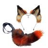 VIGVAN Wolf Ear Headband and Tail Set Fluffy Plush Wolf