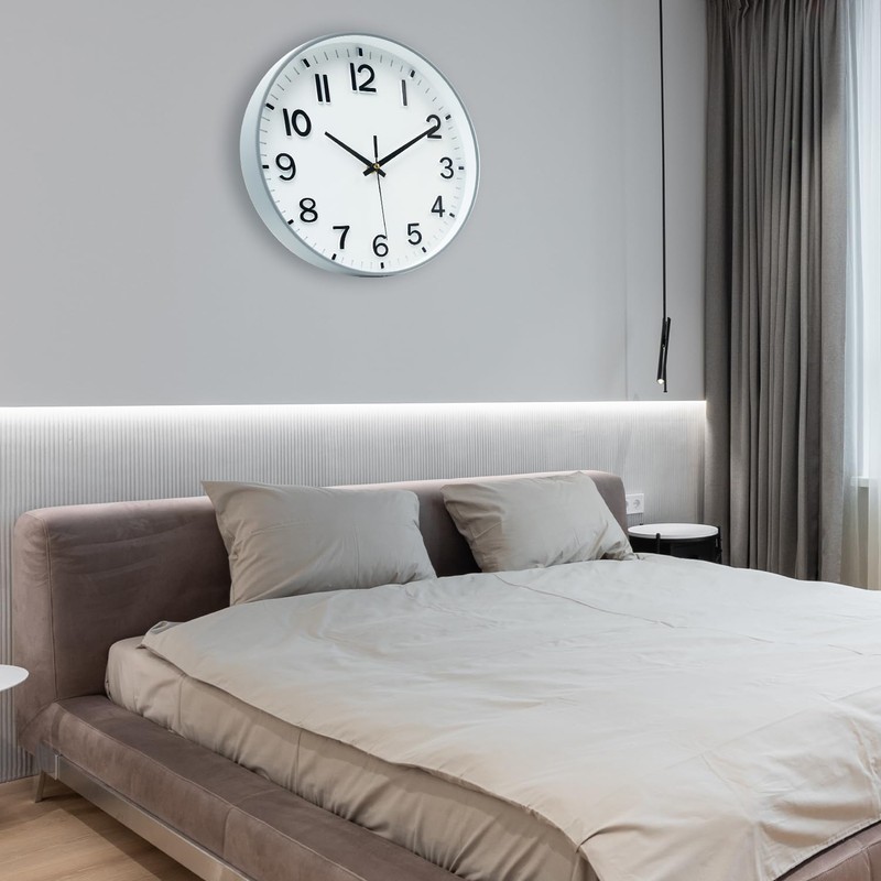 HZDHCLH Wall Clock 12 Inch Silent Non Ticking Clock for