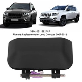 Manija Exterior de Puerta Trasera Izquierda 05115827AF Negra, Fácil Instalación para Accesorios Exteriores de Auto