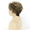 AIYLMZ Short Fluffy Blonde Wigs for Women, Brown Bob Wig