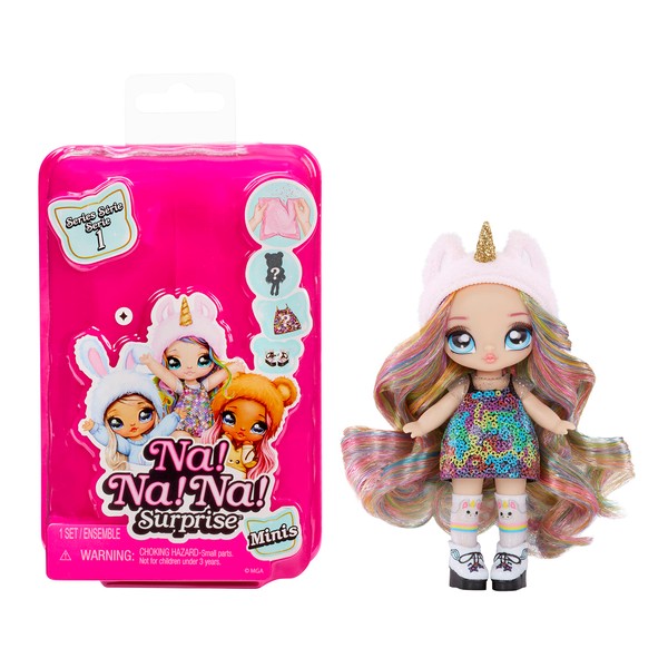 Na Na Na Surprise Minis Series 1 Fashion Doll - Surprise Choice - Mysterious Packaging with Confetti - Includes Movable Doll, Outfit and Shoes - Great Gift for Children from 5 Years