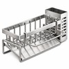 Stainless Steel Sink Cleaning Tools Storage Rack – Multifunctional Drainable