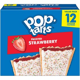 Pop-Tarts Toaster Pastries, Breakfast Foods, Kids Snacks, Frosted Strawberry (12 Pop-Tarts)