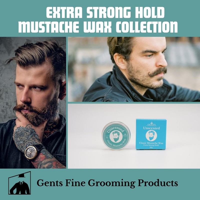 G.B.S Strong Hold Fragrance Free Mustache Wax, Easy Application, Restyleable,