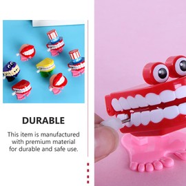 TOYANDONA 21 Pcs Jumping Teeth Funny Toys Wind up Chattering Teeth Walking Toy Teeth for Kids Wind up Teeth Toy Giggle Time Teeth Bulk Wind-up Teeth Toys Clock Child Plastic Twine