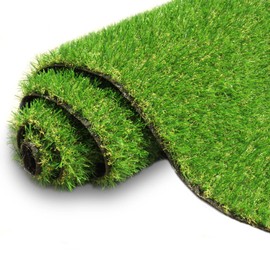 AYOHA Artificial Turf Grass 4'11" x 8' with Drainage, 0.8 Inch Realistic Fake Grass Rug Indoor Outdoor Lawn Landscape for Garden, Balcony, Backyard, Patio, Synthetic Grass Mat for Pet Dogs, Customized