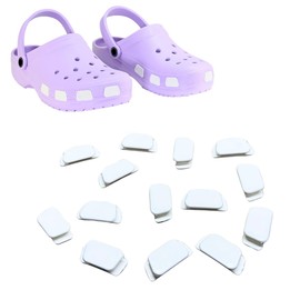 SHUTTERZ (WHITE) 14 Pack Colored Charms, Compatible with Classic Crocs, Functional Charms for Girls, Boys, Kids, Teens, Men, Women