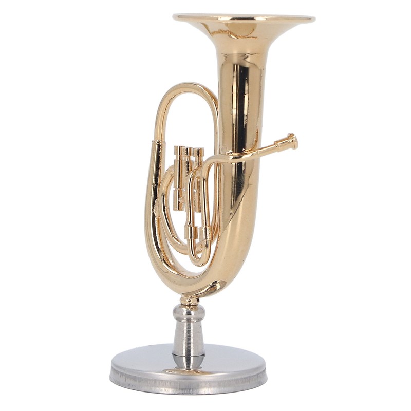 Miniature Tuba Model Brass Gold Plated Euphonium Mini Miniature Tuba