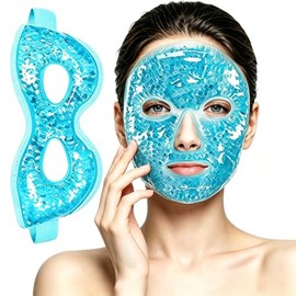 Máscaras de Hielo para Ojos y Cara - Compresa Fria y Caliente, Reutilizable, Indicado para Aliviar La Hinchazón, Las Ojeras y Las Migrañas - Terapia  
