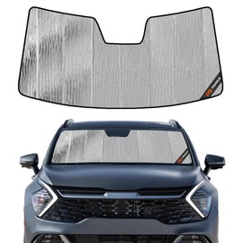 Pigenius Windshield Sunshade for Kia EV9 2024-2026 (3-Row EV SUV), Reversible Silver/Black