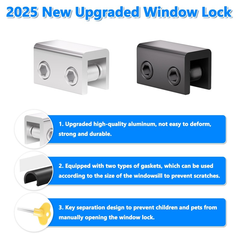 Window Locks, 6 Sets Sliding Window Locks, Window Locks for