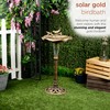 Alpine Corporation TEC316SLR Solar Gold Birds and LED Light BIRDBATHS