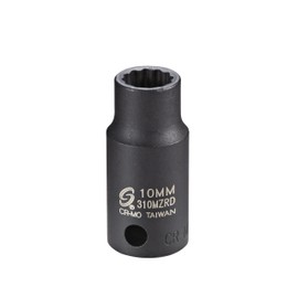 Sunex 310MZRD 3/8-Inch Drive 10mm 12-Point Semi-Deep Impact Socket
