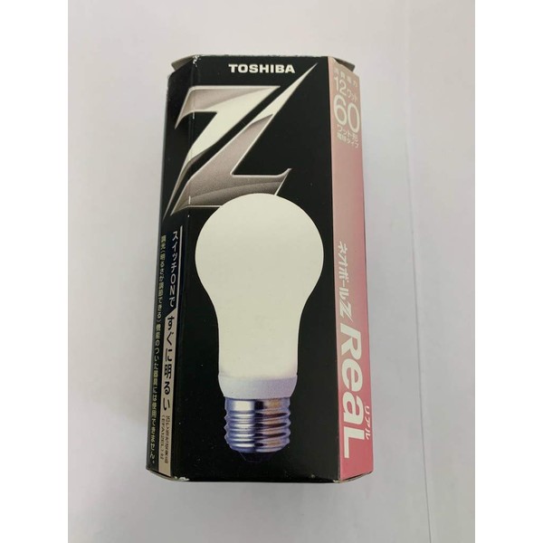Toshiba Neo Ball Z Realistic Fluorescent Light Bulb 60 Watt Type Bulb Color EFA15EL/12-R Base Diameter 26mm