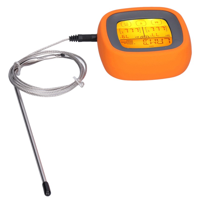 Barbecue Oven Thermometer Dual Probe Electronic Digital Display Touch Button