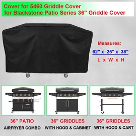 DONSIQIZZ Cover for Blackstone Patio Series 36" Griddle，600D Heavy Duty Waterproof Flat Top Grill Cover for Blackstone 5460 Patio Series 36 Inch Griddle