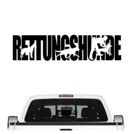 siviwonder Rescue Dog Sport Car Sticker Dog Foil Mantrailing Search Dogs Colour Black Size 30 cm