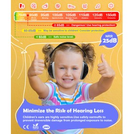 PROHEAR 032 Noise Cancelling Headphones for Kids - 25dB Noise Reduction - Adjustable Sensory Ear Protection Muffs for Concert, Fireworks, Monster Truck Shows, School - Black…