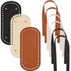 Novocloud 3 Pcs PU Leather Bag Bases with 6 Pcs
