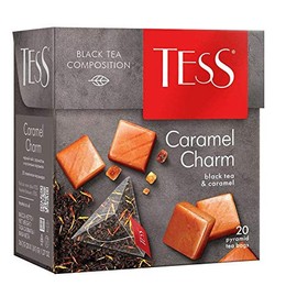 Tess Caramel Charm Black Tea Composition Black Tea and Caramel Leaf Tea in 20 Pyramid Sachets
