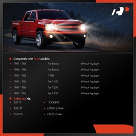 A-Premium Headlight Switch Instrument Panel Headlamp Dimmer Switch Compatible with Ford F-100 F100 1981-1983, F-150 F150 1981-1986, F-250 F250 1981-1986, F-350 F350 1981-1986, Bronco 1981-1986