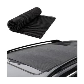 TSUGAMI Car Roof Rack Pads, 47" X 40" Vehicle Rooftop Cargo Bag Protective Mat, Non-Slip Automotive Roof Cushioned Protection Layer Accessories, Universal for SUV, Sedan, Truck (Black)