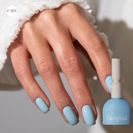 CAMILA ¿ Gel Nail Polish Set Black White Mix Dark Green Quick Dry Long-Lasting Semi-Curing Soak Off Gel DIY Home Salon Design Manicure Gifts for Women Girls(Green, E, 6pcs, 15ml)