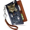 Pretimo Pass Case, Commuter Pass Case, with Reel, Cat Pattern,