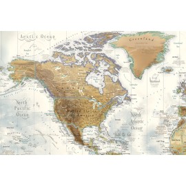 GEOJANGO Magellan World Map Poster - The Perfect Travel Gift (24x16 inches)