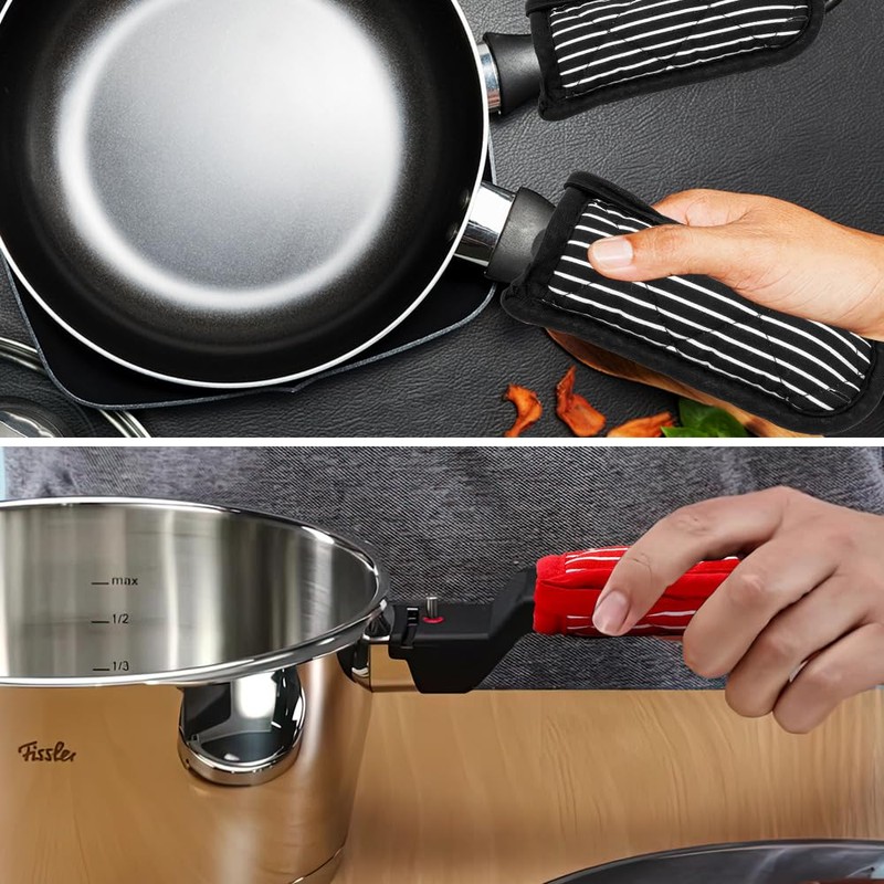 Pot Holder, 4 Pack Cast Iron Handle Cover, Cast Iron