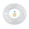 LED Inflatable Swim Ring with 2 Handles Transparent Swimming Floating