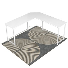 Office Chair Mat for Hardwood Floor&Tile Floor,48"X 60" Heavy Duty Desk Chair Mat for Hard Floors, Under Desk Rug for Rolling Computer Chair,Anti Slip,Low Pile Carpet Floor Protector-Geo Grey