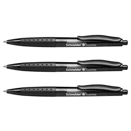 Schneider Pack of 3 Suprimo Ballpoint Pens, Medium, Black