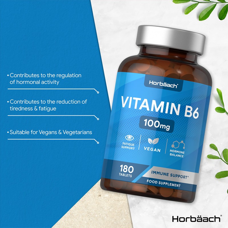 Vitamin B6 100mg | 180 High Strength Tablets | Regulation