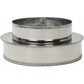 Made in USA Galvanized Round Duct Shortway Reducer, No Crimp, 8" Diam x 6" Diam