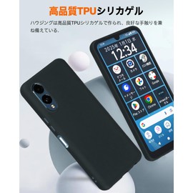 Arrows We2 Case, Arrows We2 F-52E FCG02 Case, Black, Shockproof, Drop Proof, Anti-Fingerprint, TPU Material, Minimalist, Strap Hole, Wireless Charging, Compatible with Arrows We2 F-52E Cover, Color: