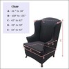 Stretch Suede Chestnut Wing Chair Cover 731