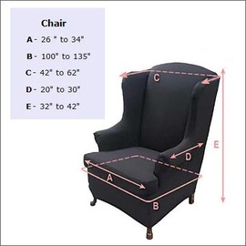 Stretch Suede Chestnut Wing Chair Cover 731