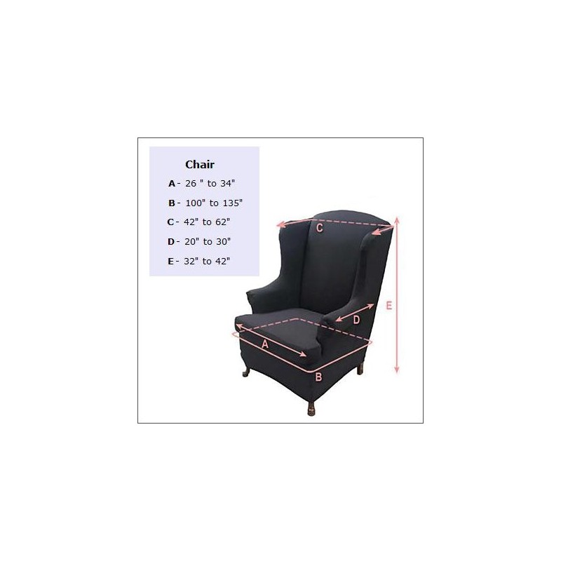 Stretch Suede Chestnut Wing Chair Cover 731