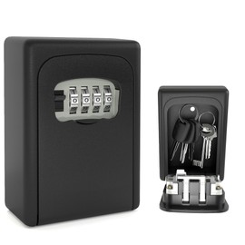 DIYGEEK Key Safe with Combination Code, Key Cabinet with 4-Digit Combination Code, Key Safe Outdoor, Key Box for Storing Keys for Front Doors, Garages, Schools and Offices