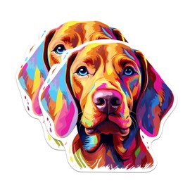 (2 Pack) Vizsla Dog Breed Stickers- 5 Inches On Longest Side - Choose from Over 100 Dog Breeds - for Cars, Trucks, Skateboards, Laptops - Made in USA - BMCS1969