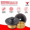 Lift and Turn Conversion Kit for Bathtub Drain Assembly, All-Brass