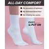 vitsocks Women's Loose Fitting Non Elastic Top ALL-COTTON Socks (3