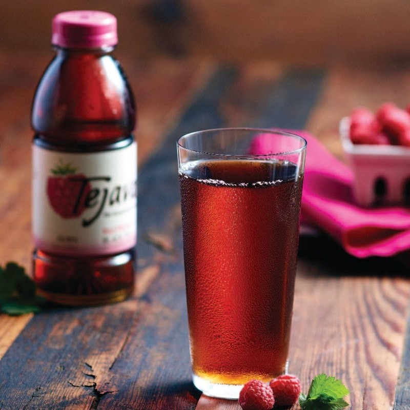 Tejava Raspberry Black Iced Tea, 6 Pack, 16.9oz PET Bottles,