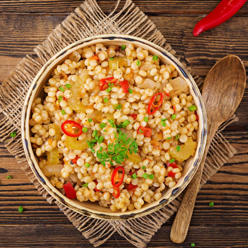 Yupik Toasted Pearl Couscous, 2.2 Lb, Canadian, Vegan, Kosher, Cholesterol-Free,