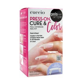 Cuccio Press-On, Cure, and Color Full Coverage Nail Kit